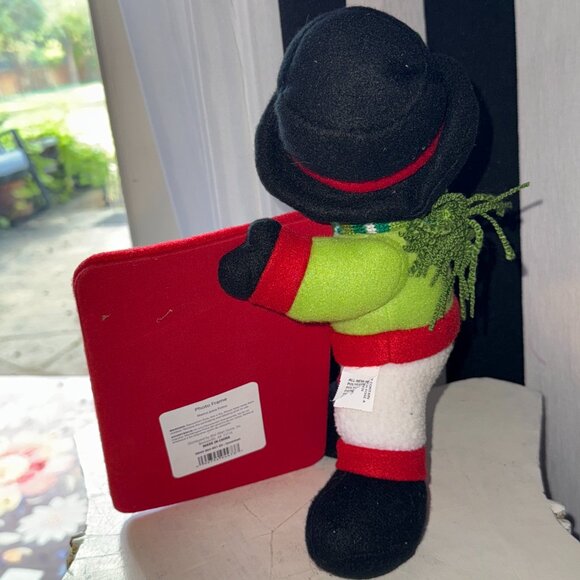 NWT "Let It Snow" Snowman Plush Figurine 11” Standing Frame 4x6 Memories - Picture 7 of 10